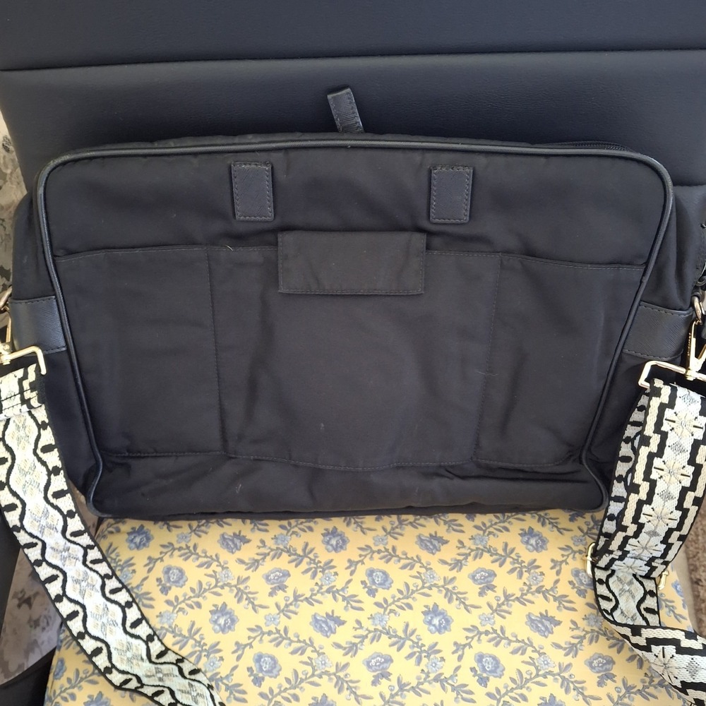 Vintage Prada Black Nylon Unisex Laptop Messenger Briefcase Bag *Read* - Picture 2 of 11